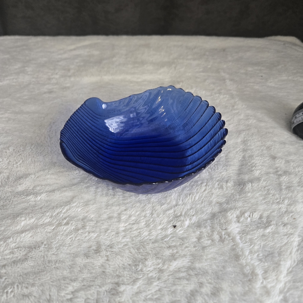 Colbalt Blue Glass Decorative Bowl